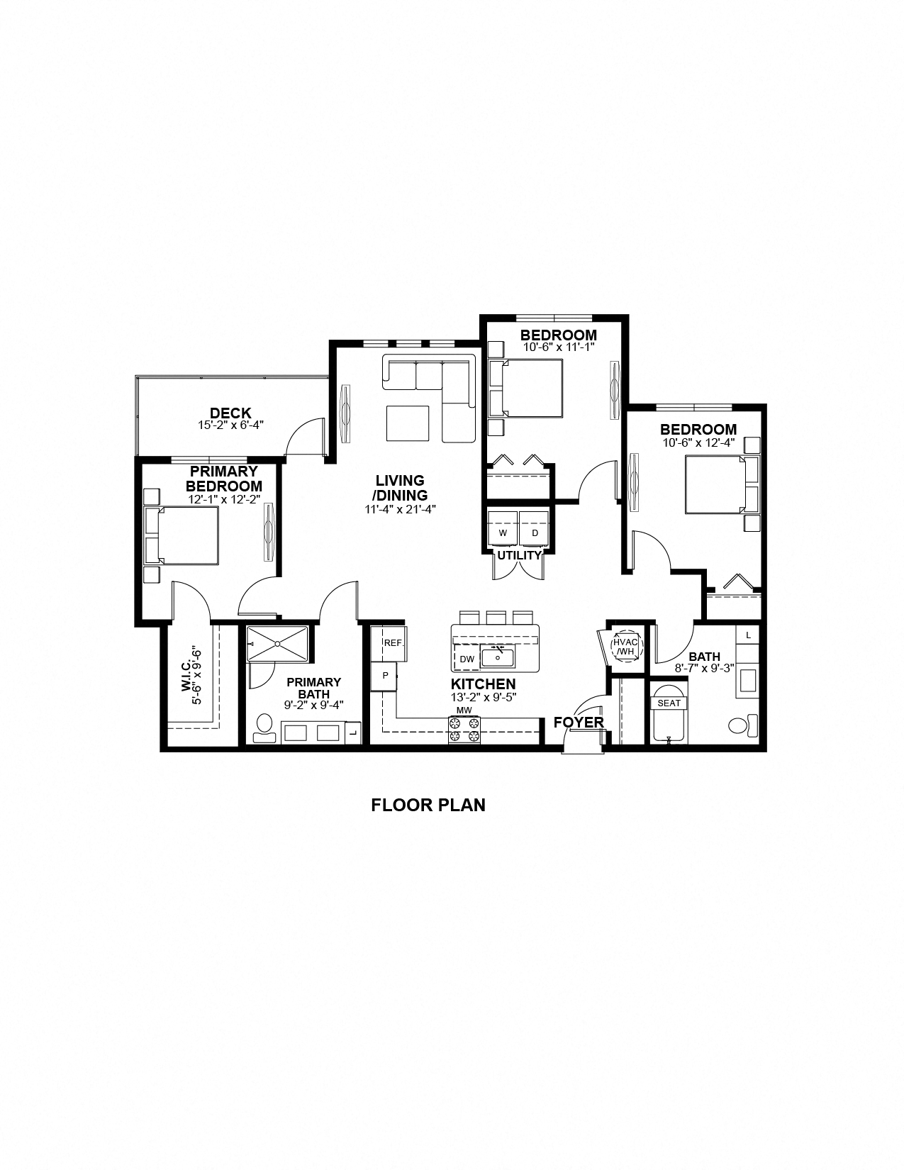 C1.1 HC Floor Plan  at The Prescott, Austin, 78745